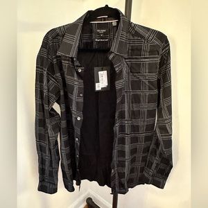 Ted baker NWT black plaid button up